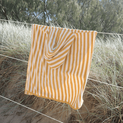 Flow | Geel/Witte Strandponcho 65 x 65 cm