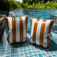 Flow | Brown/White Swim Arm Bands 2-6 years