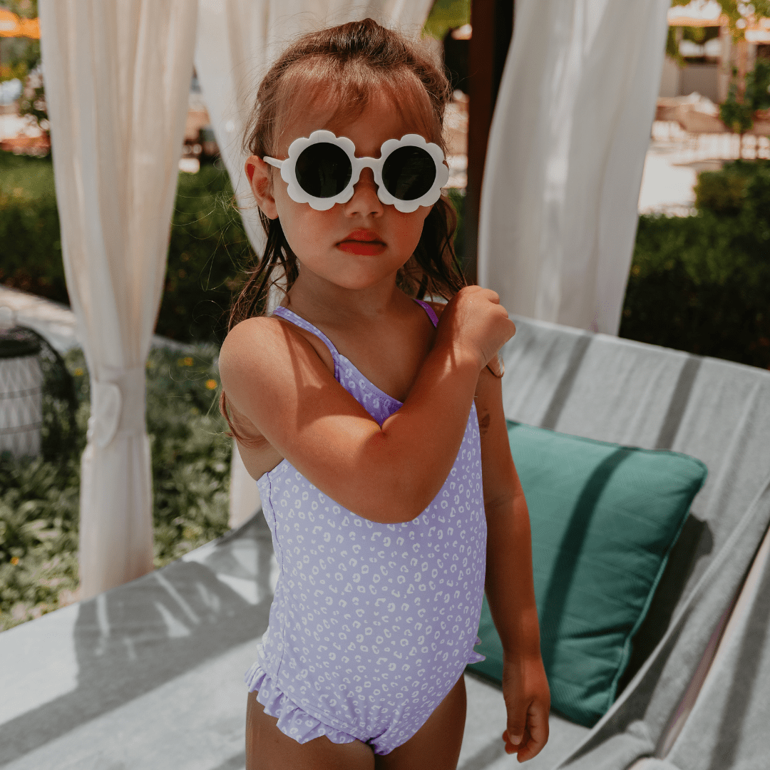 Leopard | Lilac Girls UV Girls Swimsuit