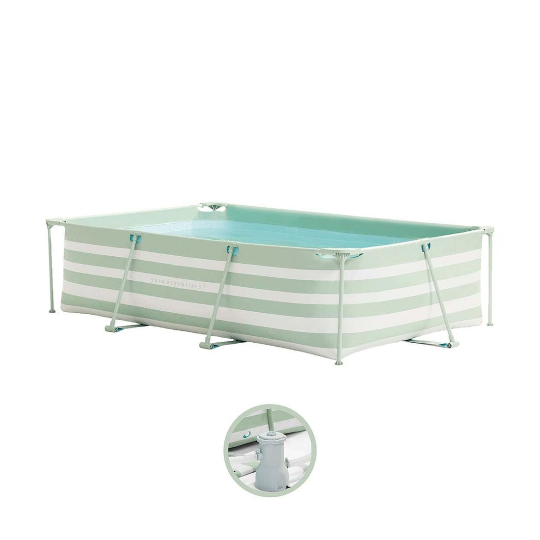 Essence | Verde/Bianco Design Piscina 260x160x65 cm incl. Accessori