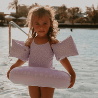 Leopard | Lilac Swim Arm Bands 2-6 years