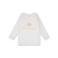 Pure Tones | White UV Swim Shirt with Long Sleeves