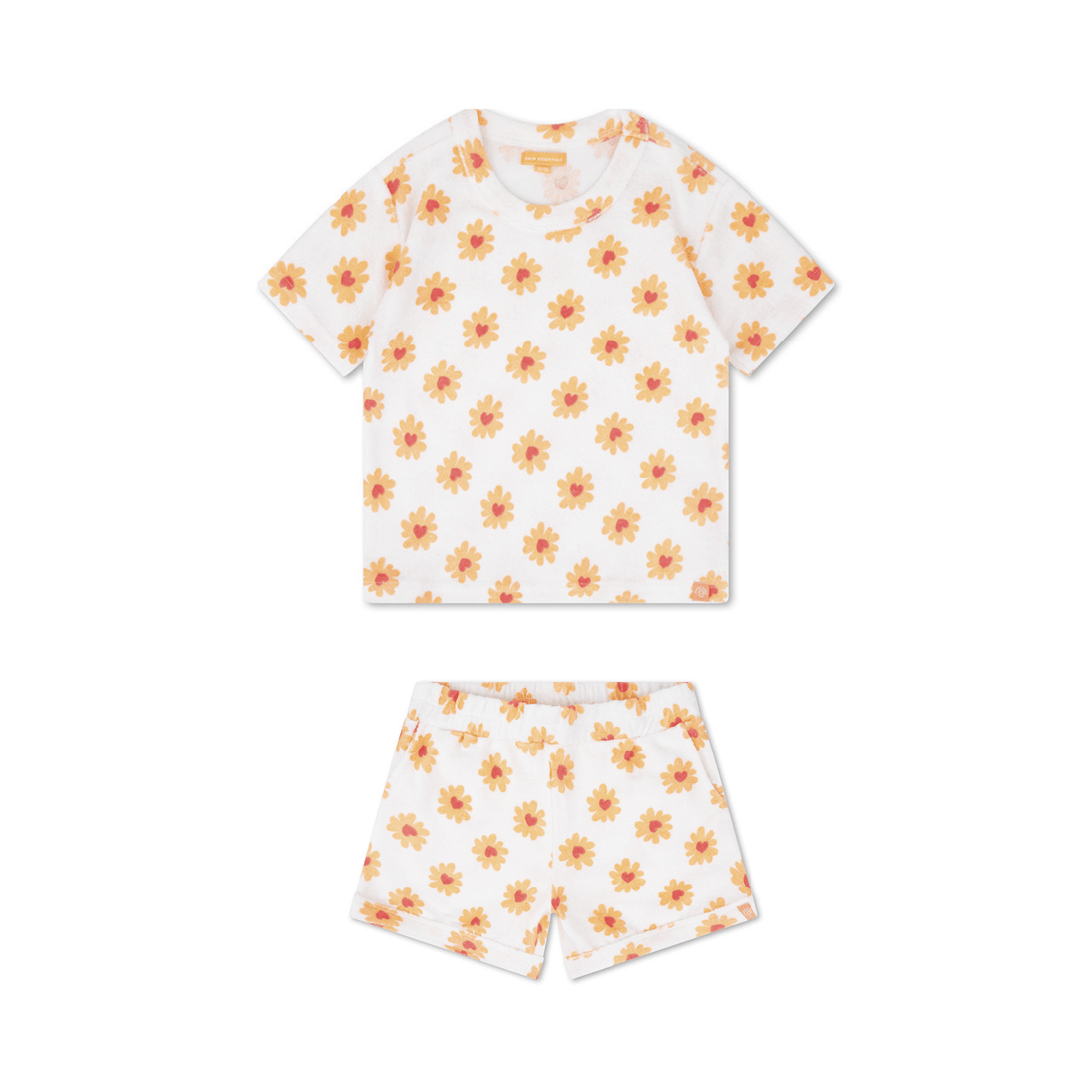 Floral Love | Multicolored Girls Beachwear Set - Terry