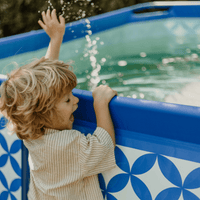 Elegance | Dark Blue/White Frame Pool 400x200x100 cm including Accessories