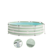 Essence | Green/White Frame Pool Round 305x76 cm including Accessories