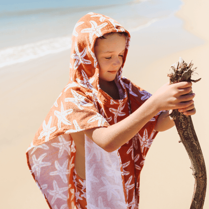 Seastar | Oranje Strandponcho 65 x 65 cm