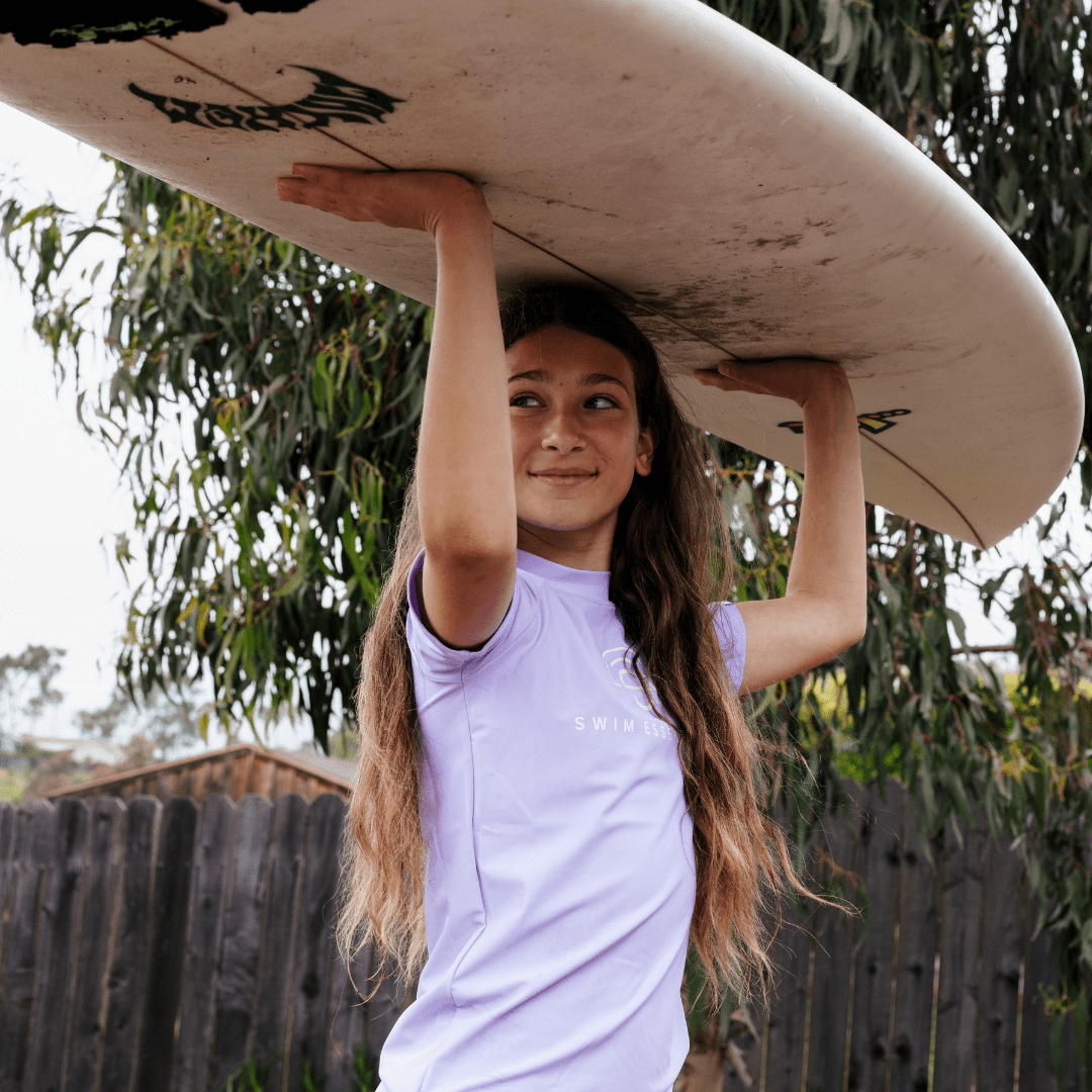 Pure Tones | Lilac UV Swim Shirt with Short Sleeves