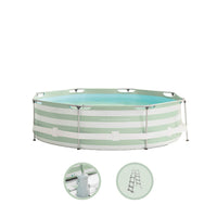 Essence | Green/White Frame Pool Round 305x76 cm including Accessories