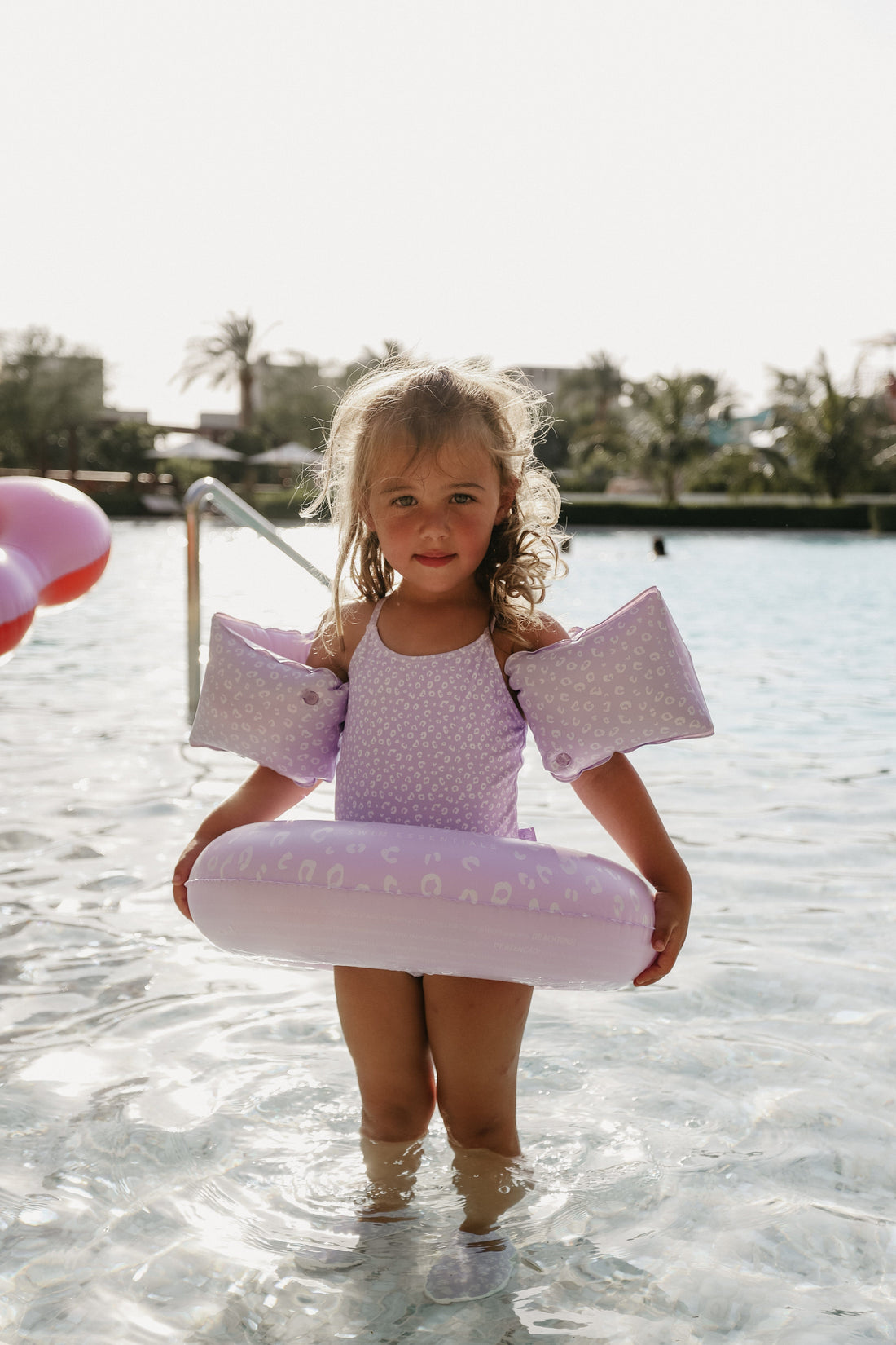 Leopard | Lilac Swim Arm Bands 0-2 years