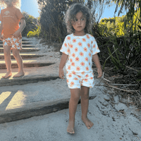 Floral Love | Multicolored Girls Beachwear Set - Terry