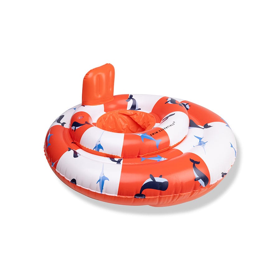 Ocean Stripes | Wit/Rode Baby Float 0-1 jaar