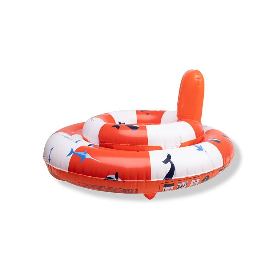 Ocean Stripes | Wit/Rode Baby Float 0-1 jaar