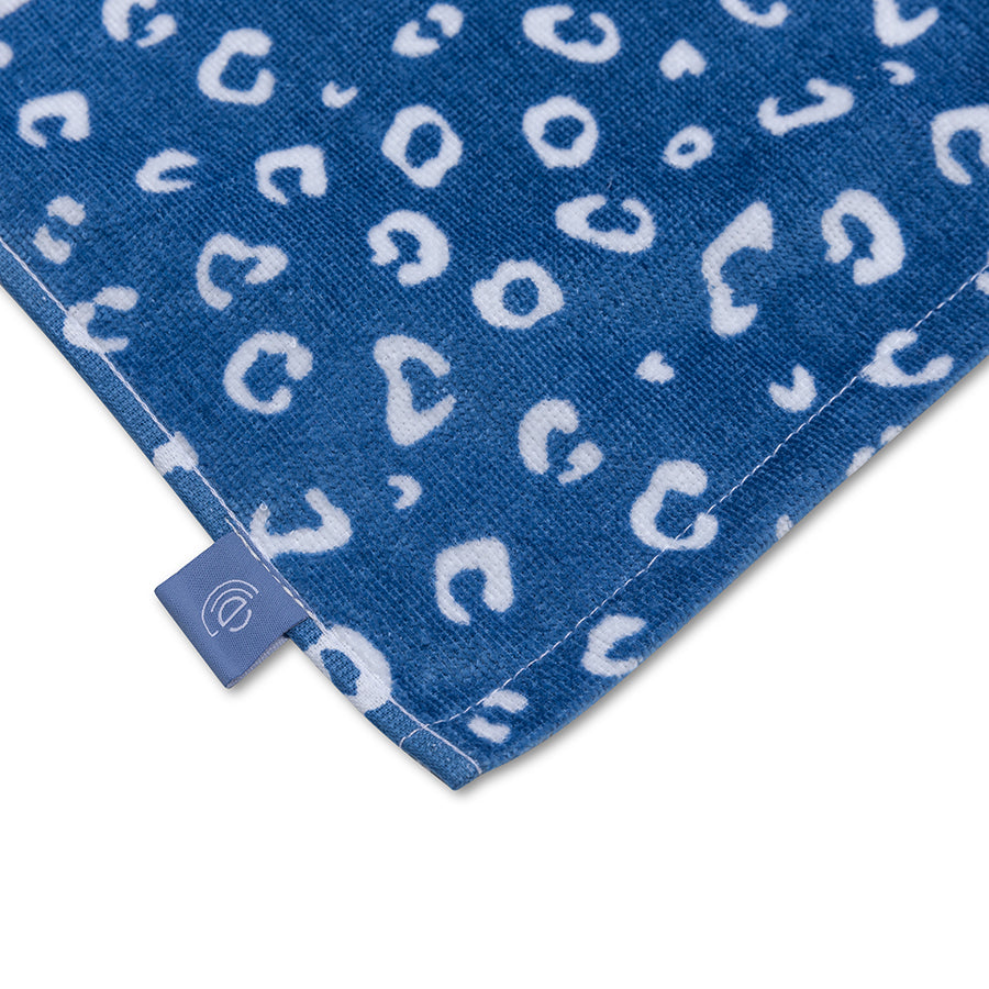 Leopard | Blue Cotton Towel 135 x 65 cm