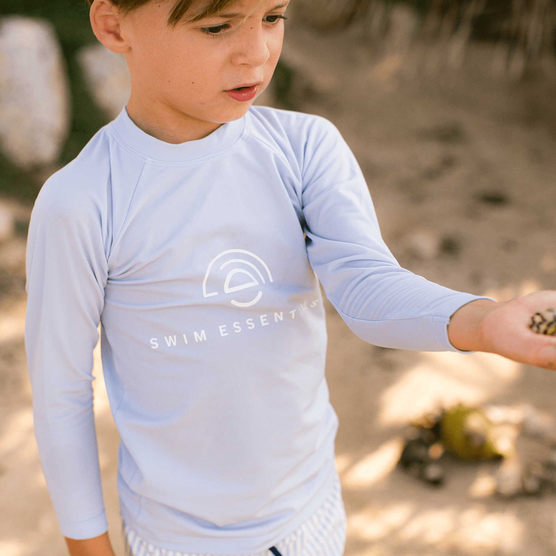 Pure Tones | Light Blue UV Swim Shirt with Long Sleeves