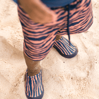 Vibrant Stripes | Blue/Orange UV Swim Shorts Boys