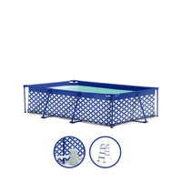 Elegance | Dark Blue/White Frame Pool 260x160x65 cm including Accessories