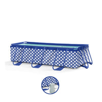 Elegance | Dark Blue/White Frame Pool 400x200x100 cm including Accessories