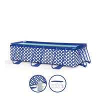 Elegance | Dark Blue/White Frame Pool 400x200x100 cm including Accessories