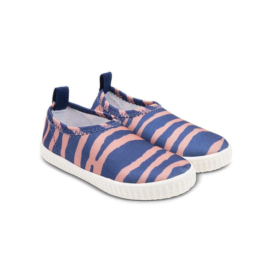 Vibrant Stripes | Blue/Orange Water Shoes - Size 19-33