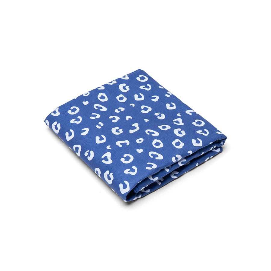 Leopard | Blue Microfiber Towel 135 x 65 cm