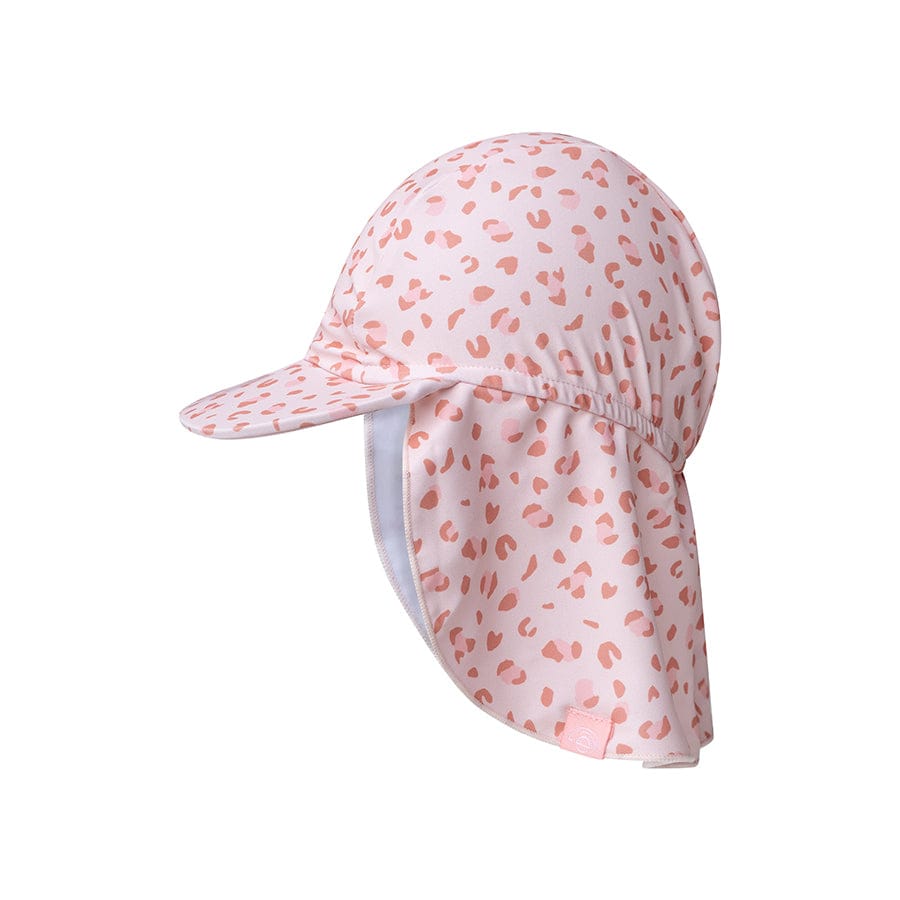 Cappello da sole UV leopardato e rosa antico