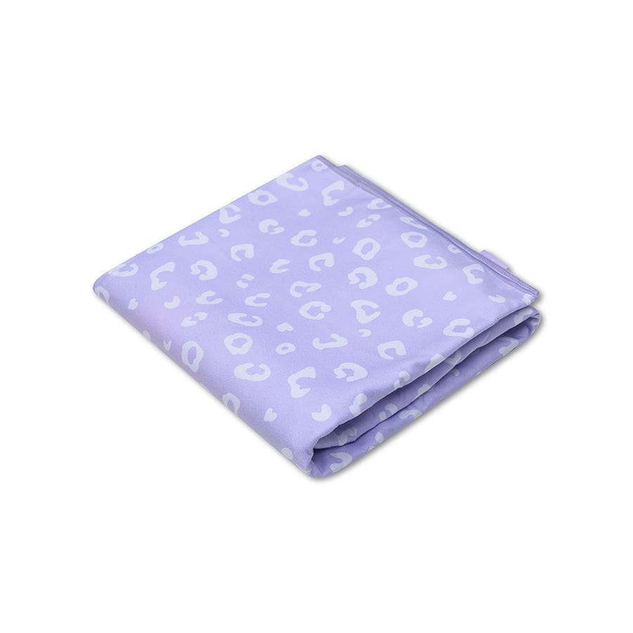 Leopard | Lilac Microfiber Towel 135 x 65 cm