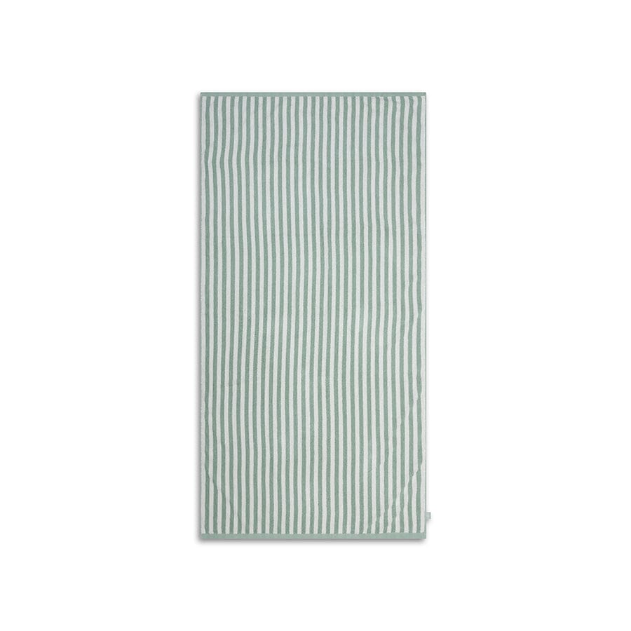 Asciugamano in cotone Resort Stripe | Verde/Bianco 180 x 90 cm