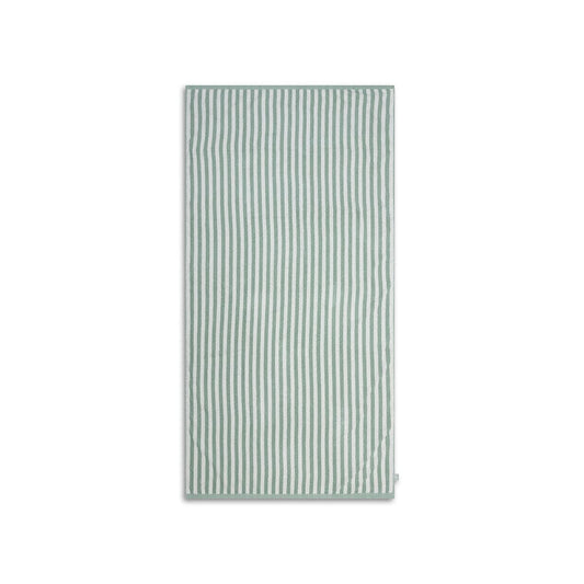 Resort Stripe | Groen/Witte Katoenen Handdoek 180 x 90 cm