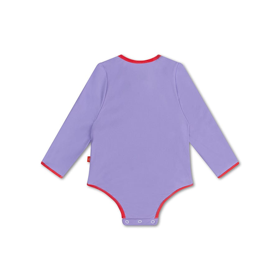 Iconic Tones | Purple Girls Swimsuit with Long Sleeves