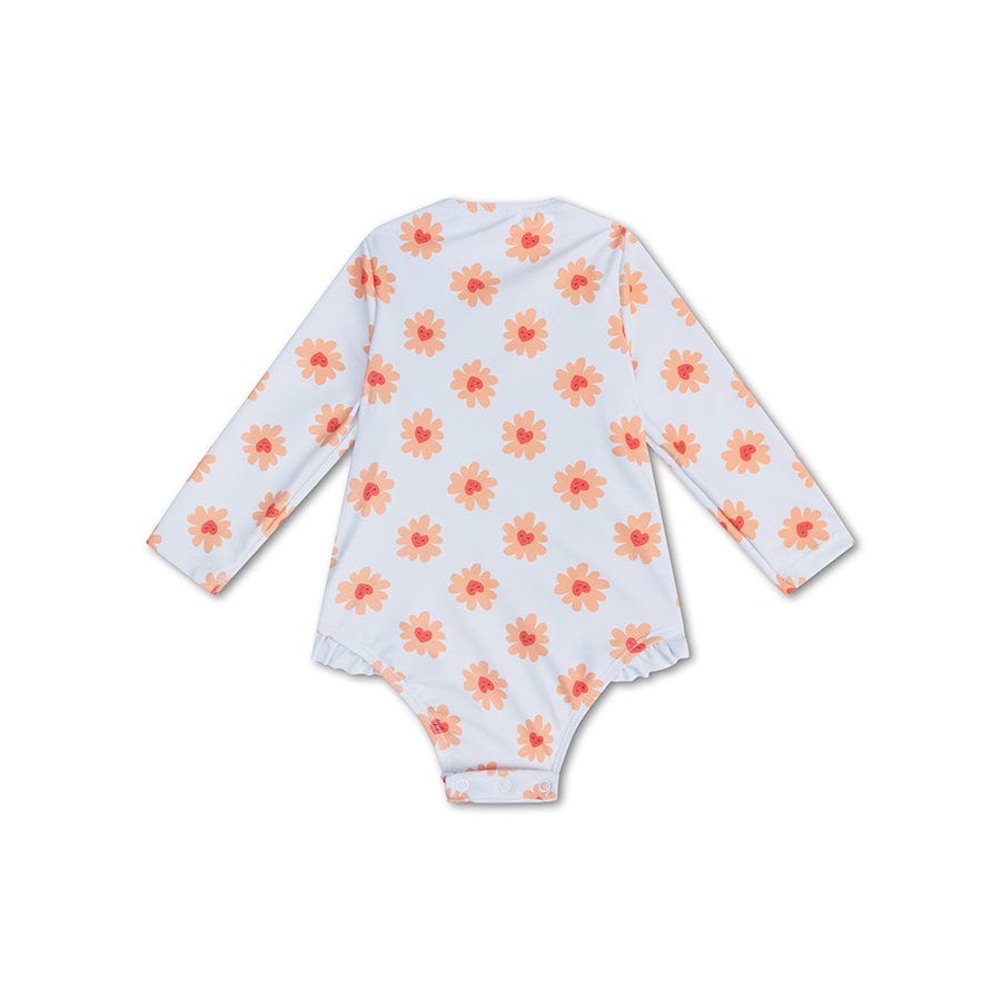 Floral Love | Costume da bagno UV a maniche lunghe da bambina multicolore