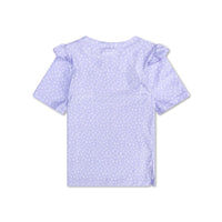 Leopard | Lilac UV Swim Shirt with Short Sleeves