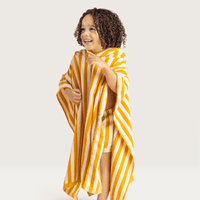 Flow | Yellow/White Beach poncho 65 x 65 cm