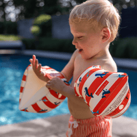 Ocean Stripes | Red/White Swim Arm Bands 0-2 years