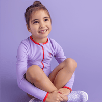 Iconic Tones | Viola Costume da bagno UV a maniche lunghe per bambina