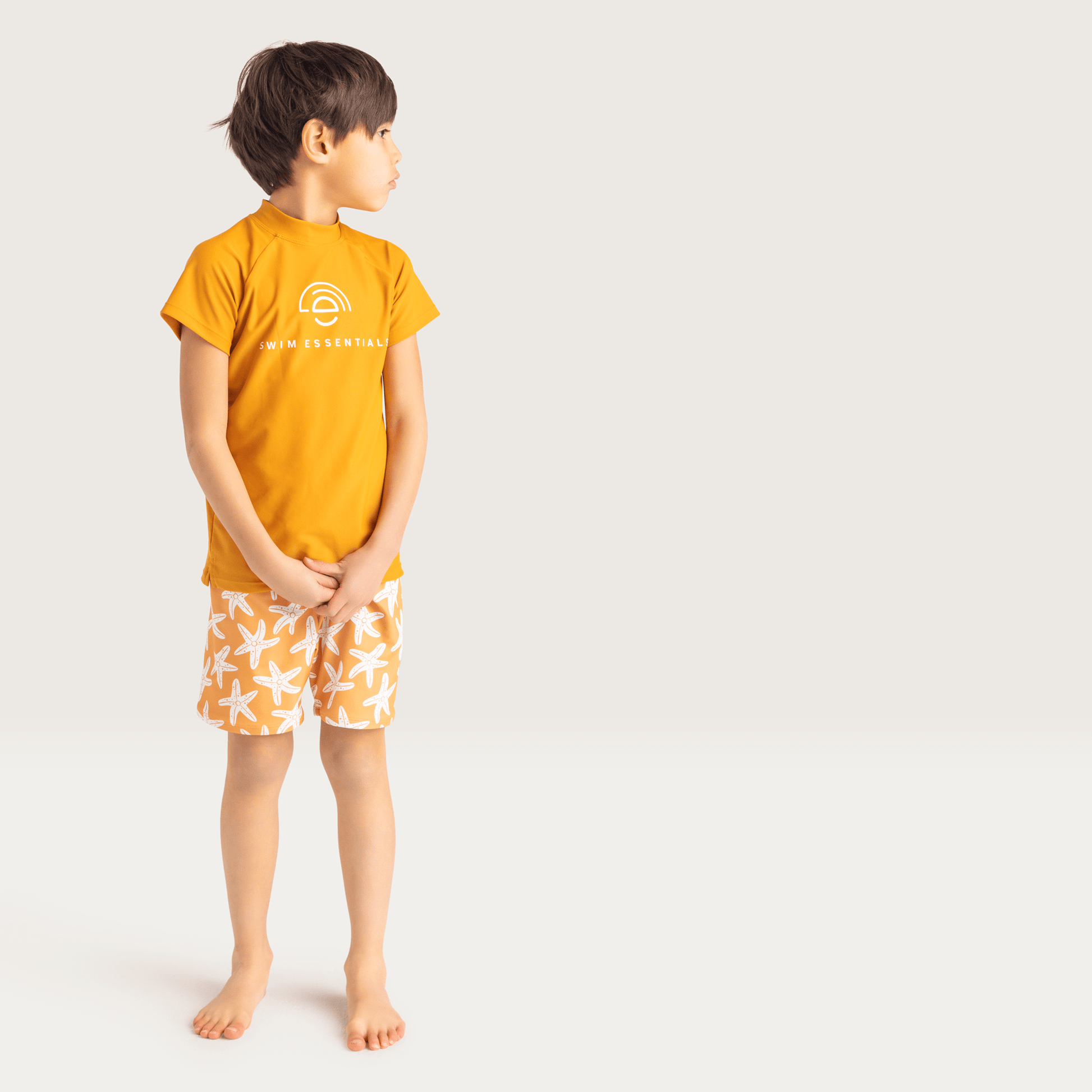 Pure Tones | Yellow UV Swim Shirt with Short Sleeves