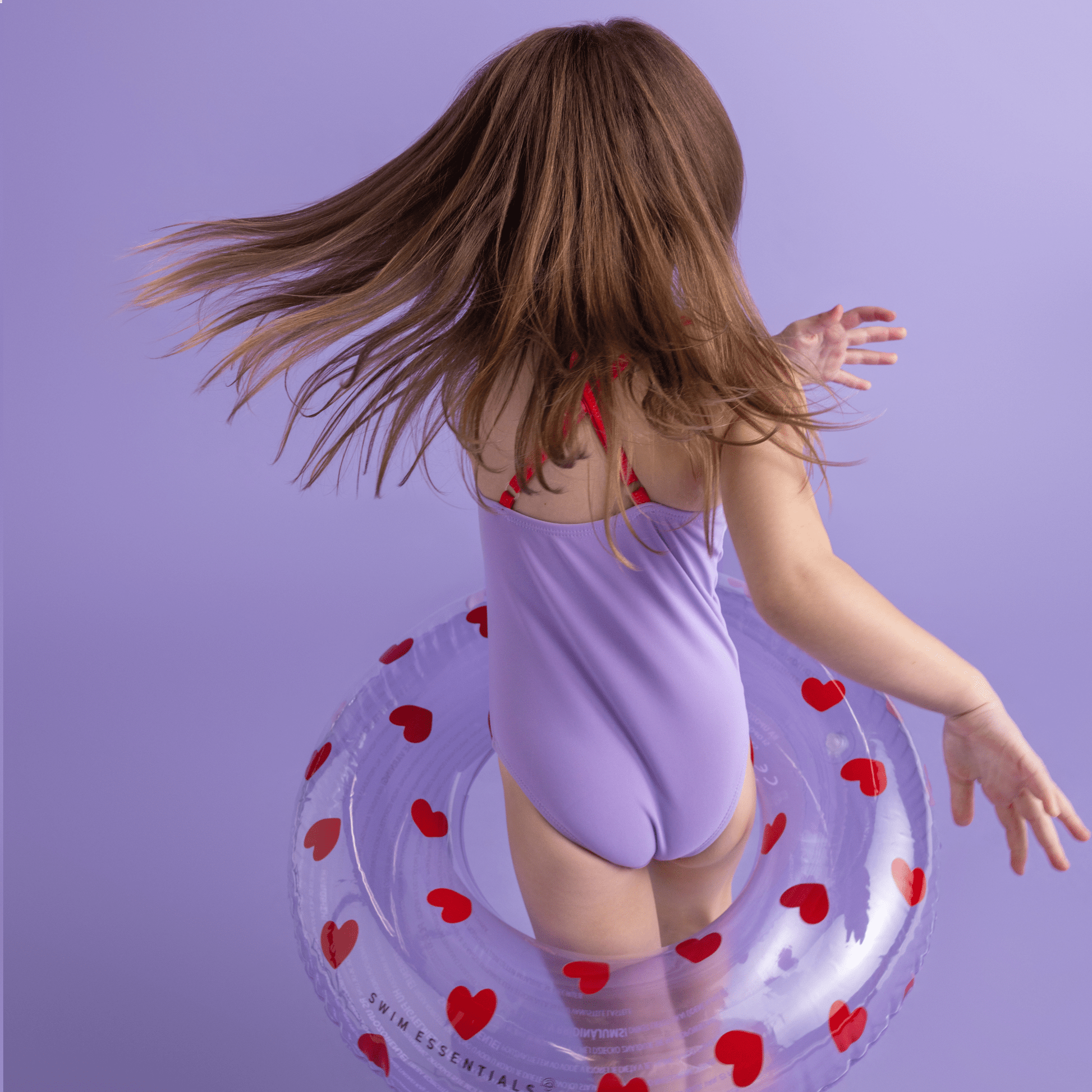 Sweet Hearts | Purple Swim Ring Ø 55 cm