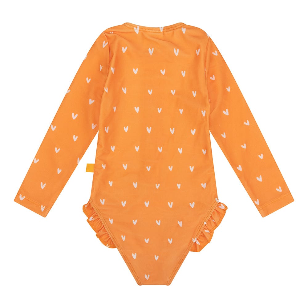 Orange Kiss | Orange Girls Swimsuit with Long Sleeves