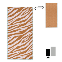 Vibrant Stripes | Orange/White Microfiber Towel 135 x 65 cm