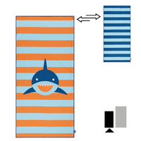 Tropic Shark | Multicolored Microfiber Towel 135 x 65 cm