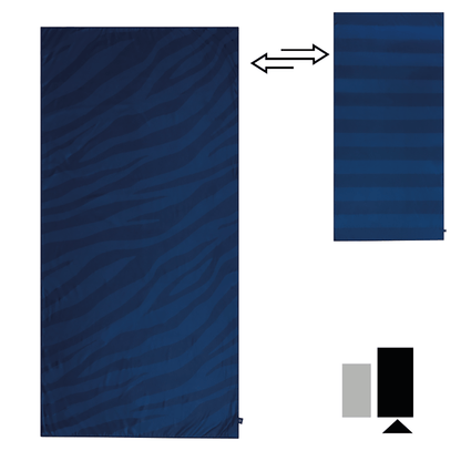 Vibrant Stripes | Blauwe Microvezel Handdoek 180 x 90 cm