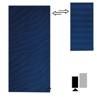 Vibrant Stripes | Blue Microfiber Beach Towel 135 x 65 cm