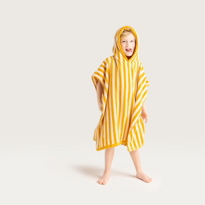 SE Beach Poncho Yellow/White Striped 65 x 65 cm