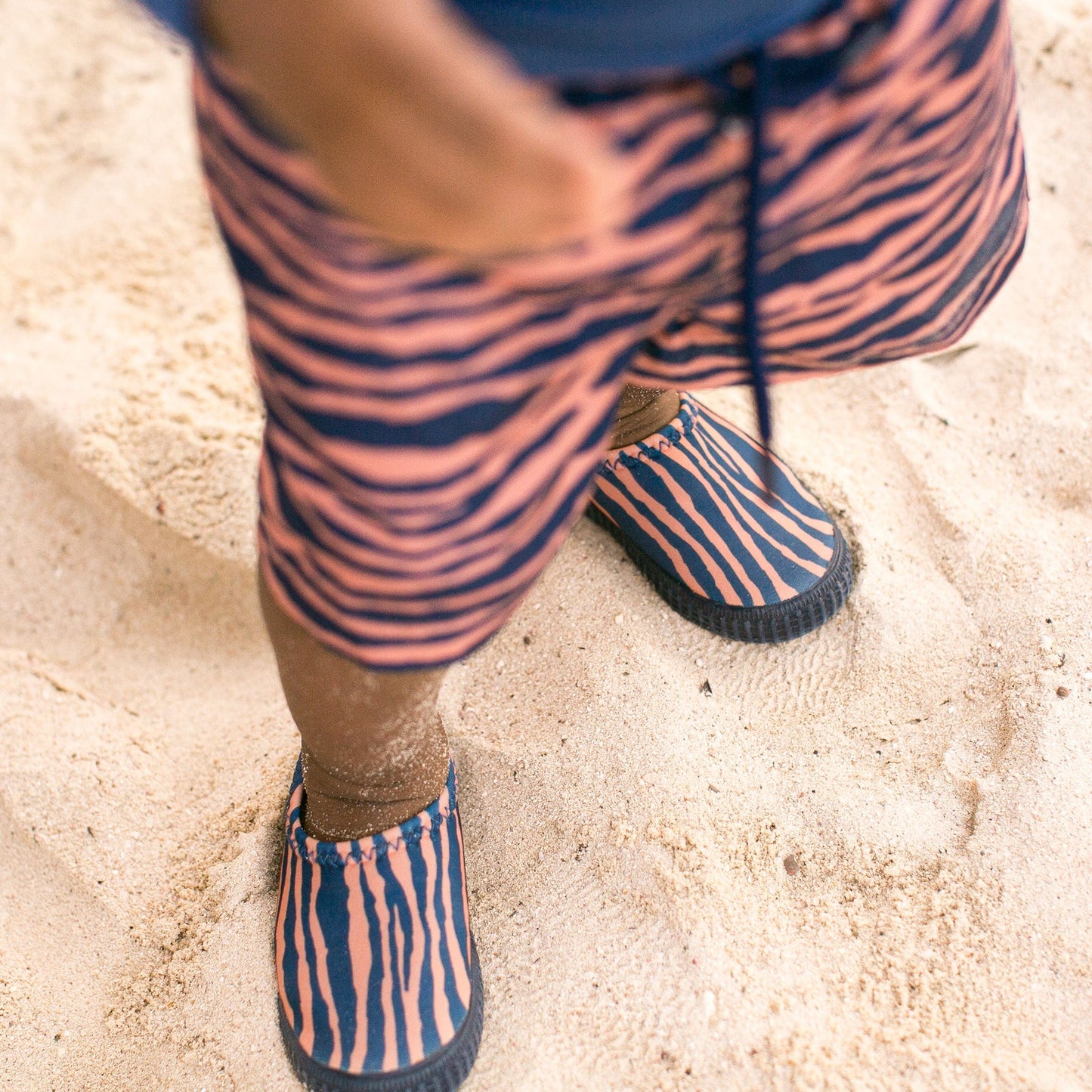 Vibrant Stripes | Blauw/Oranje Waterschoentjes - Maat 19-33