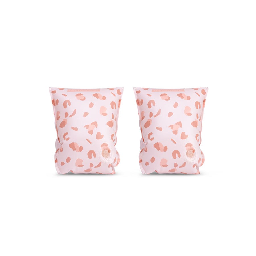 Cinghie da bagno leopardate e rosa antico 0-2 anni