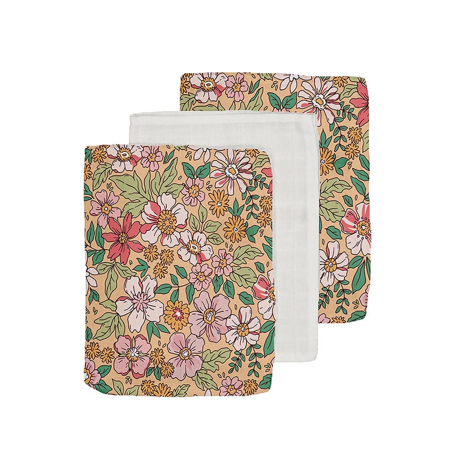 Blossom | Multicolored Hydrophilic Washcloths - 3 pieces