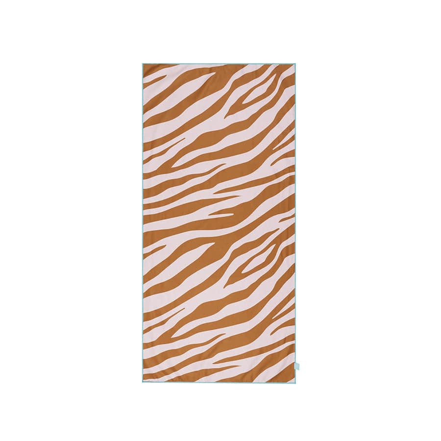 Vibrant Stripes | Orange/White Microfiber Towel 135 x 65 cm