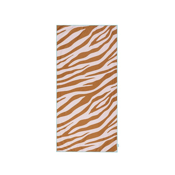 Vibrant Stripes | Orange/White Microfiber Towel 135 x 65 cm