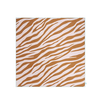 Vibrant Stripes | Orange Microfiber Beach Towel 180 x 180 cm