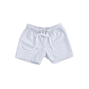 Blue Stripes | Blue/White UV Swim Boxer for Boys