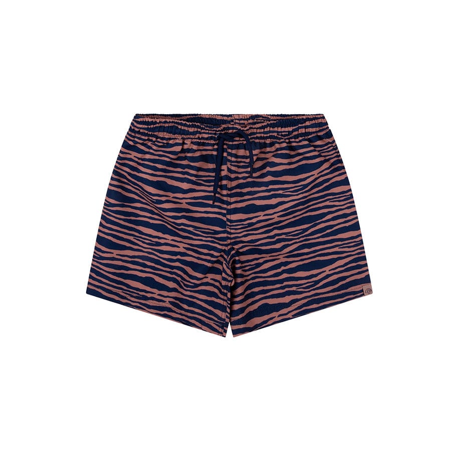 Vibrant Stripes | Blue/Orange UV Swim Shorts Boys